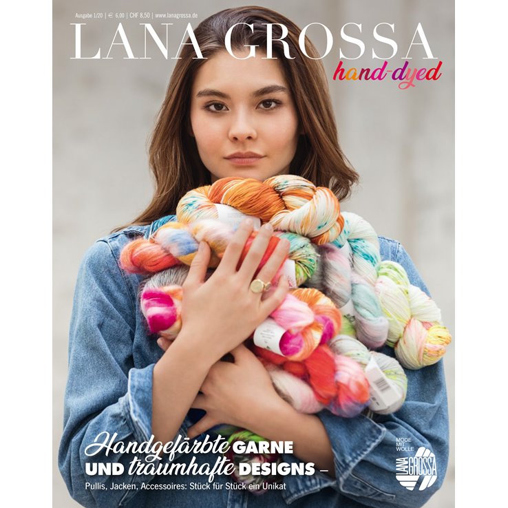 Lana Grossa HAND-DYED - Rivista tedesca + istruzioni in inglese