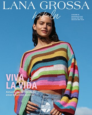 Lana Grossa FILATI Häkeln No. 6 - Rivista tedesca + istruzioni in francese