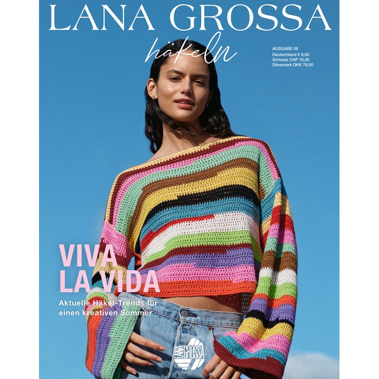 Lana Grossa FILATI Häkeln No. 6 - Rivista tedesca + istruzioni in francese