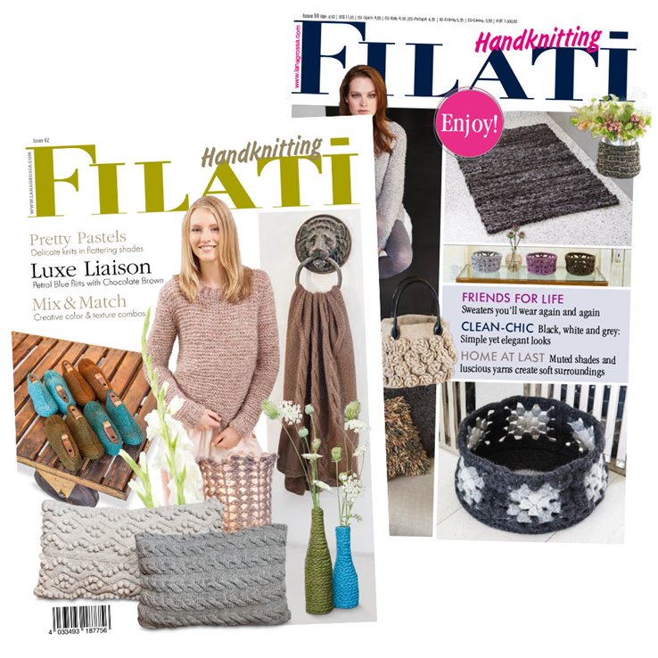 FILATI Handknitting No. 50+62 - Riviste + istruzioni in inglese di Lana Grossa