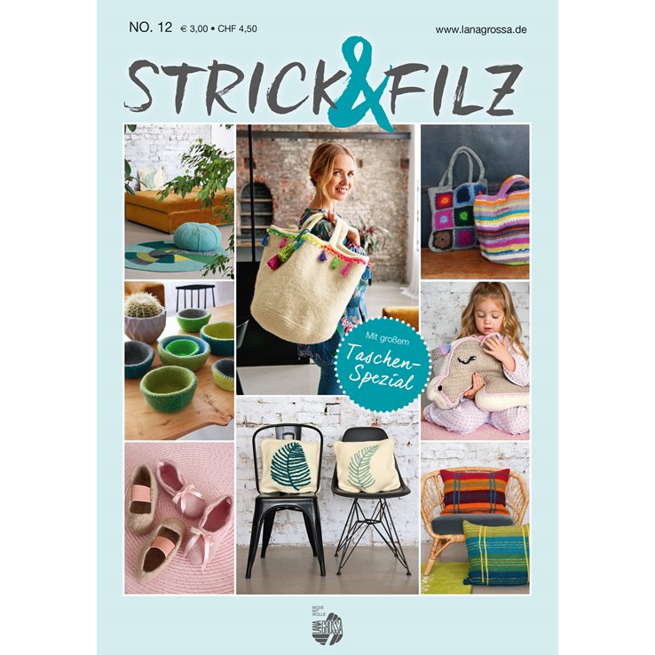 Lana Grossa STRICK & FILZ No. 12 - Magazine (DE) + Knitting instructions (EN)