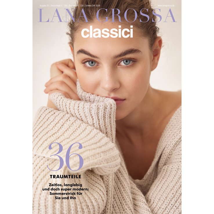 Lana Grossa Classici No. 20 - Rivista tedesca + istruzioni in inglese