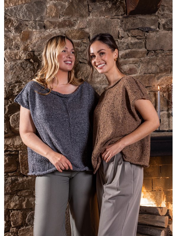 Lana Grossa MAGLIONE SENZA MANICHE Landlust Soft Tweed 180