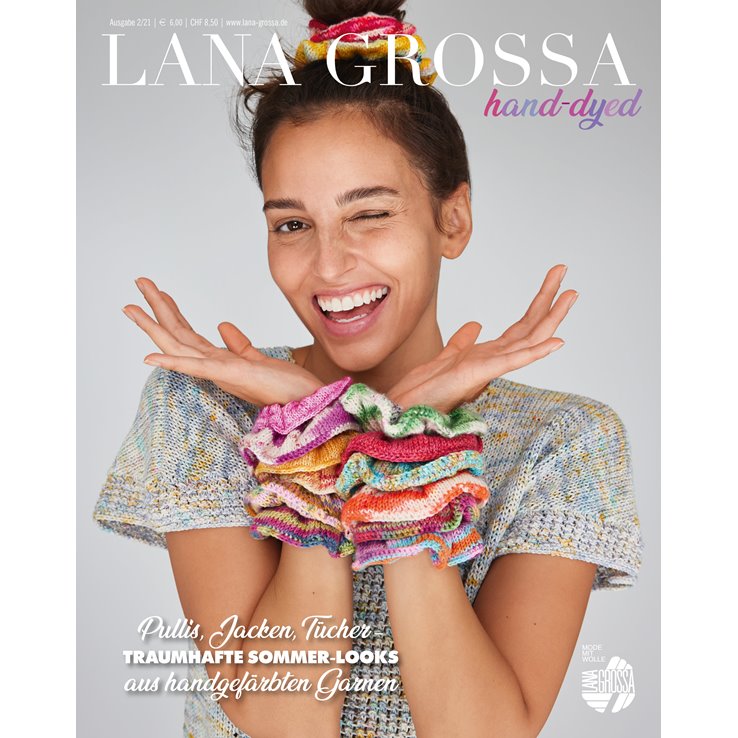 Lana Grossa HAND-DYED No. 2 - Rivista tedesca + istruzioni in francese