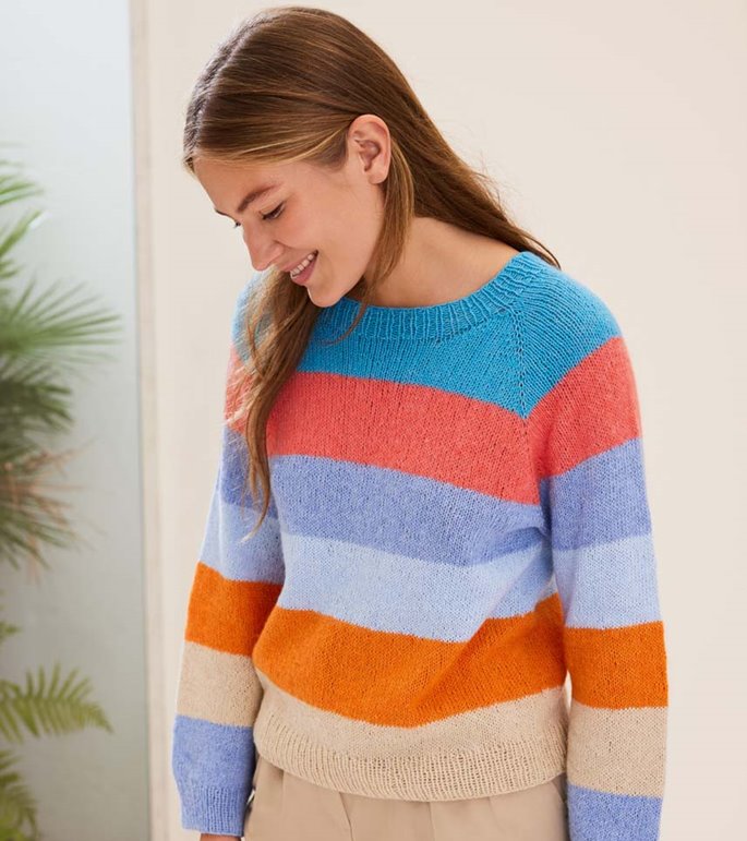 Lana Grossa BLOCKSTREIFEN-PULLOVER Ecopuno