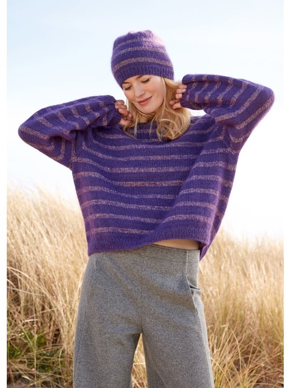 Lana Grossa PULL A RIGHE LAVORATO TOP DOWN Merino Superiore & Silkhair