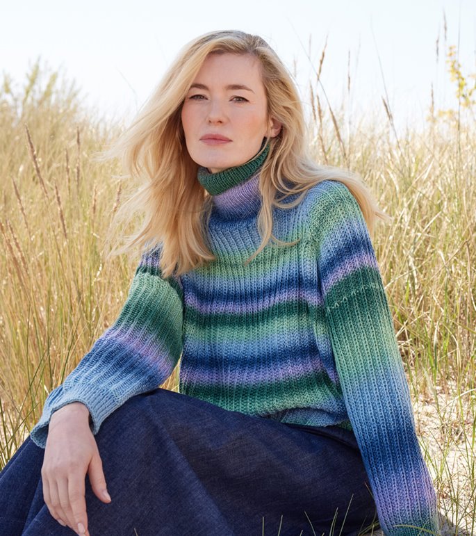 Lana Grossa MAGLIONE TOP DOWN Cool Wool Big Color