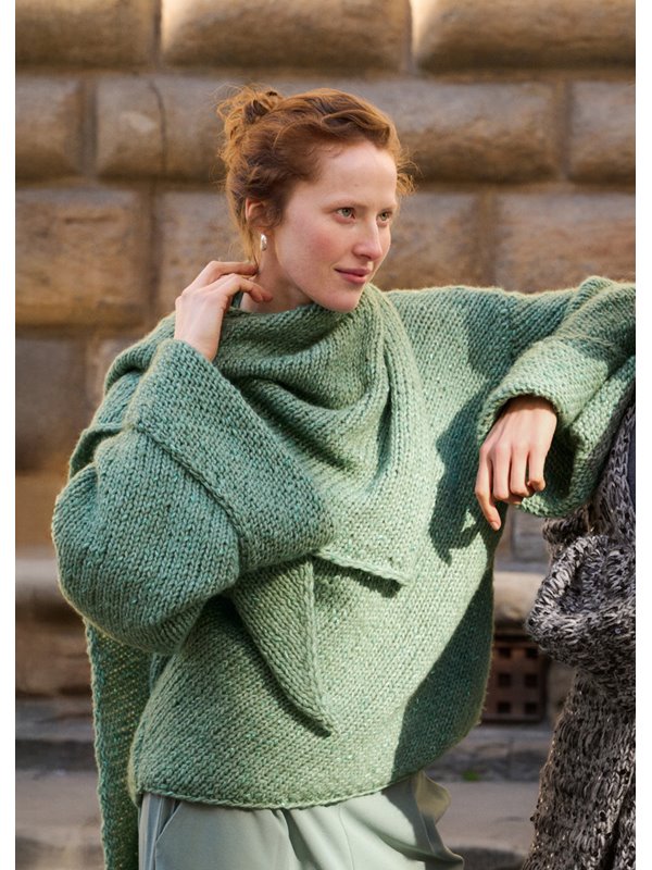 Lana Grossa MAGLIONE LAVORATO IN DIAGONALE Lucciola