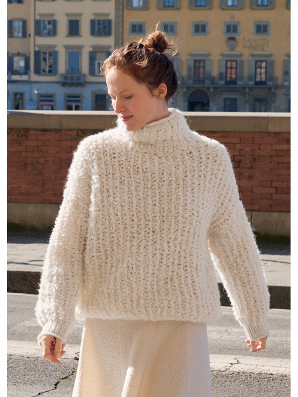Lana Grossa MAGLIONE A COLLO ALTO Orsetto & Alta Moda Alpaca