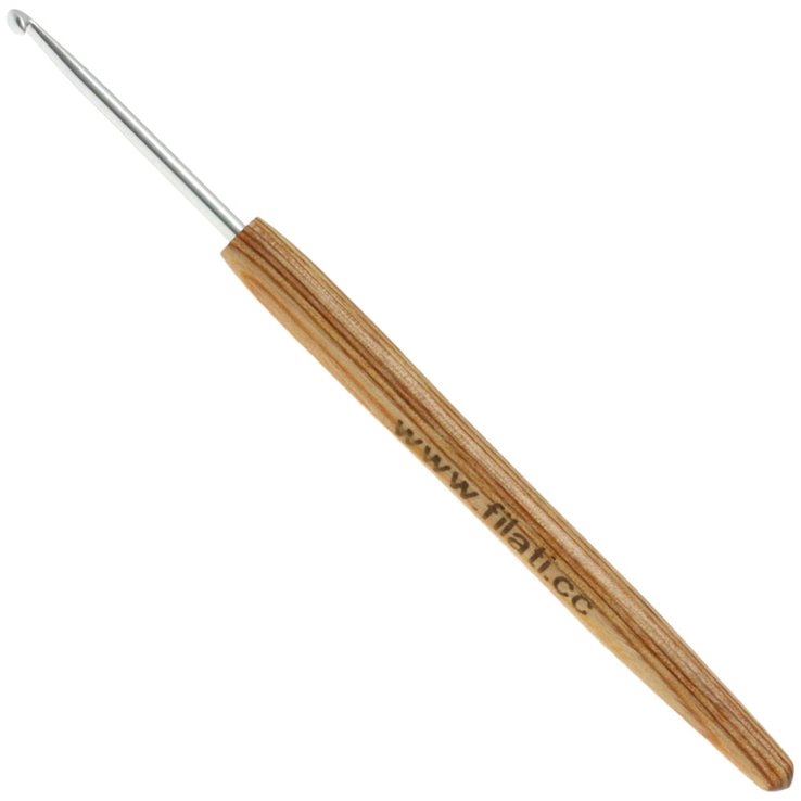 Lana Grossa Ago uncinetto alluminio con manico in legno design-legno Signal mis. 3,0