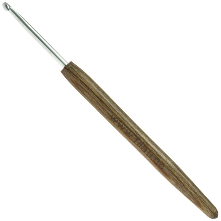 Lana Grossa Ago uncinetto alluminio con manico in legno design-legno Signal mis. 3,5