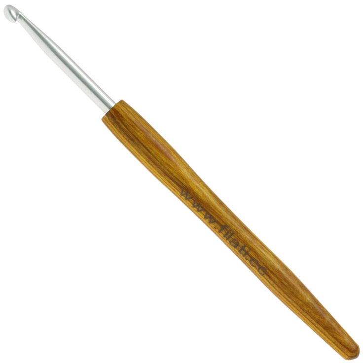Lana Grossa Ago uncinetto alluminio con manico in legno design-legno Signal mis. 4,5