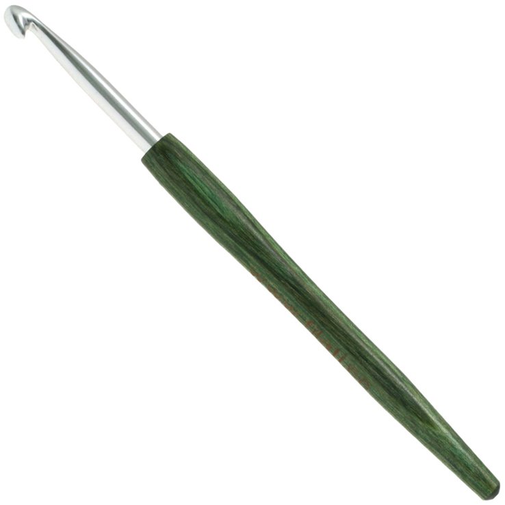 Lana Grossa Ago uncinetto alluminio con manico in legno design-legno Signal mis. 5,5