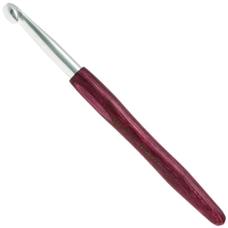 Lana Grossa Ago uncinetto alluminio con manico in legno design-legno Signal mis. 8,0