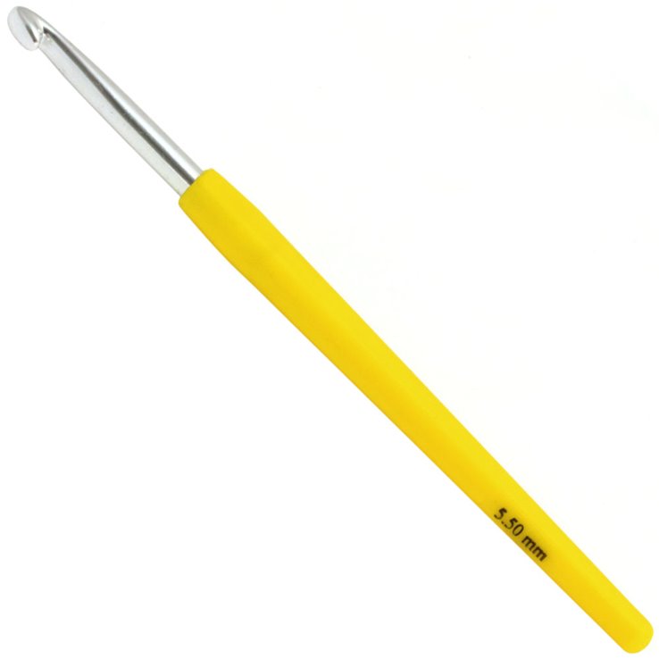 Lana Grossa Ago uncinetto design Color (con manico morbido) mis. 5,5