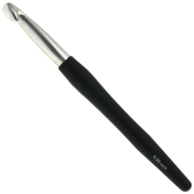 Lana Grossa Ago uncinetto con manico morbido (alluminio) mis. 9,0