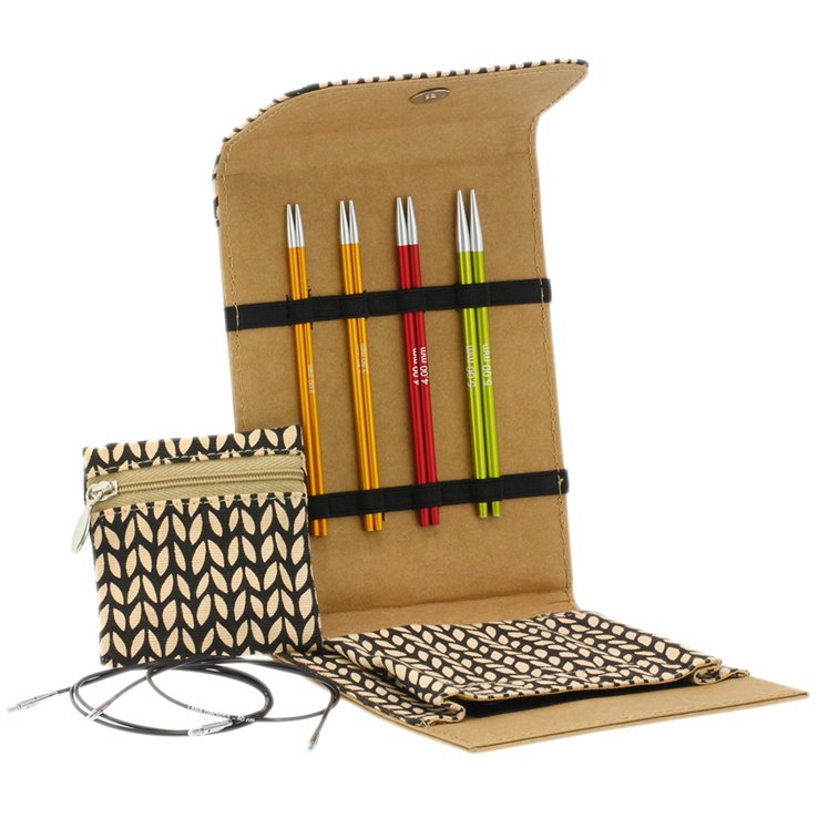 Lana Grossa  Assortimento d’aghi Aluminium Rainbow piccolo (marone)