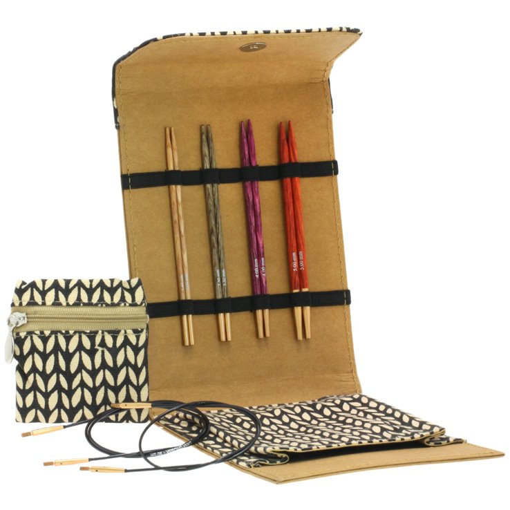 Lana Grossa Assortimento d’aghi design-legno Signal piccolo (marone)