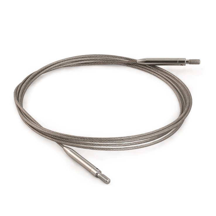 Lana Grossa Cavo d'ago fine acciaio inox Vario 120 cm girevole