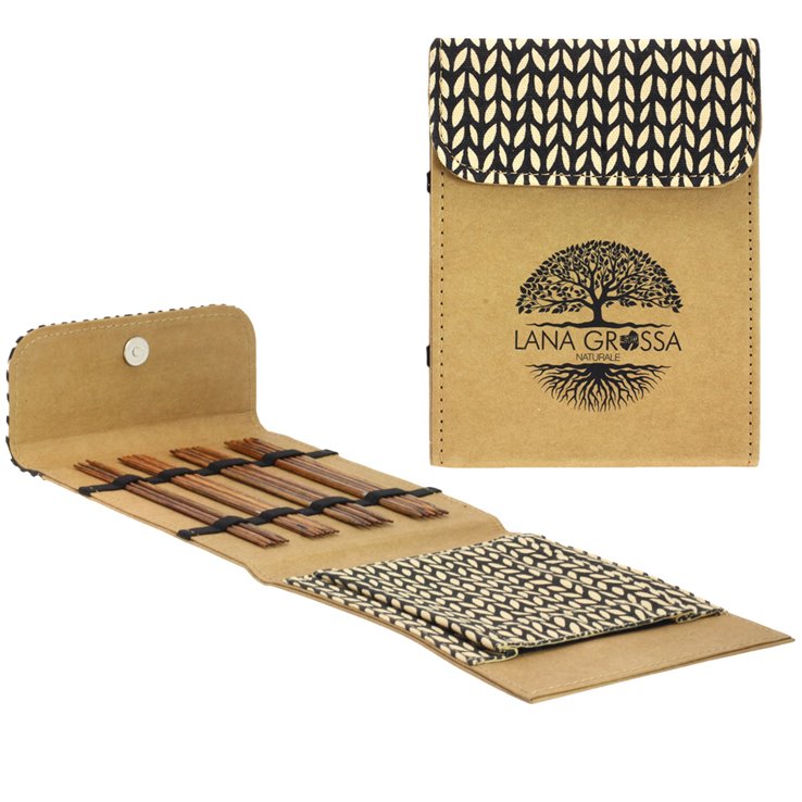 Lana Grossa Assortimento d’aghi da calza Naturale 15 cm