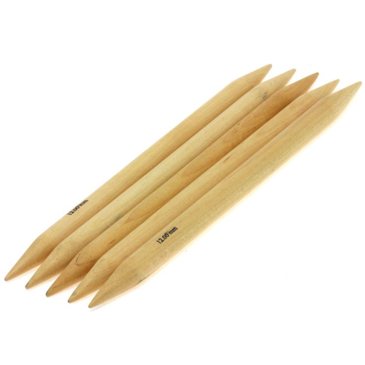 Lana Grossa Aghi da calza legno naturale Big & Easy mis.12,0/20cm