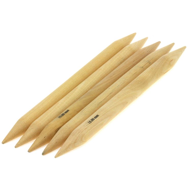 Lana Grossa Aghi da calza legno naturale Big & Easy mis.15,0/20cm