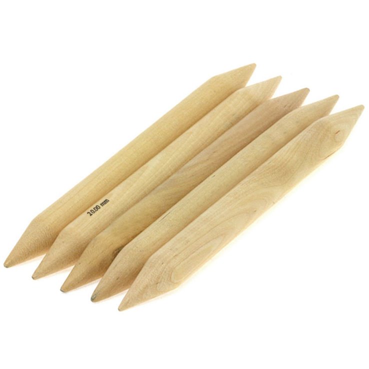 Lana Grossa Aghi da calza legno naturale Big & Easy mis.20,0/20cm