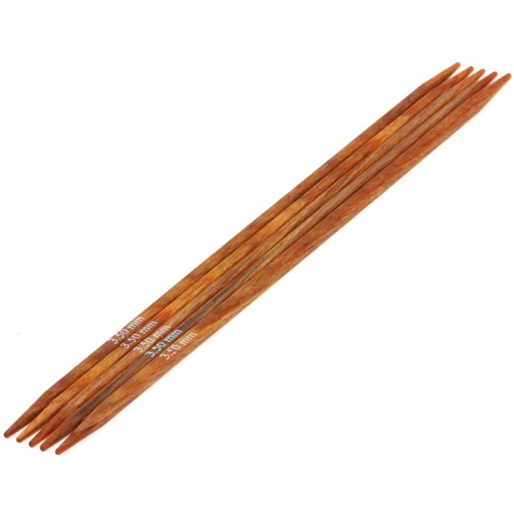 Lana Grossa Aghi da calza design-legno Quattro mis. 3,5/15cm