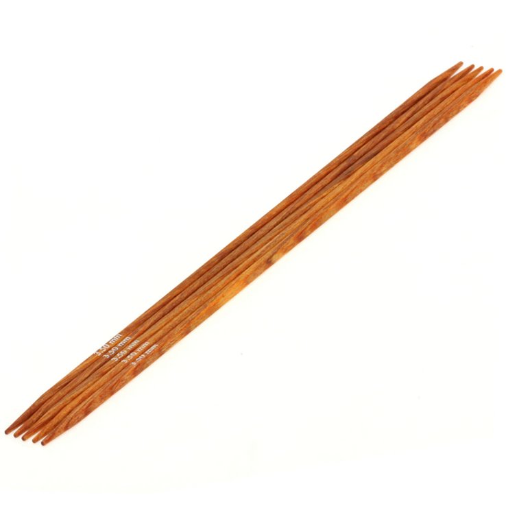 Lana Grossa Aghi da calza design-legno Quattro mis. 3,5/20cm