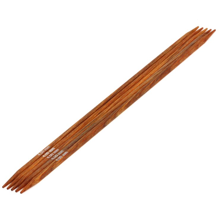 Lana Grossa Aghi da calza design-legno Quattro mis. 4,0/20cm