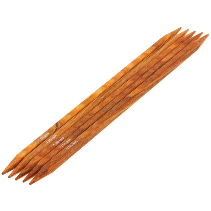 Lana Grossa Aghi da calza design-legno Quattro mis. 7,0/20cm