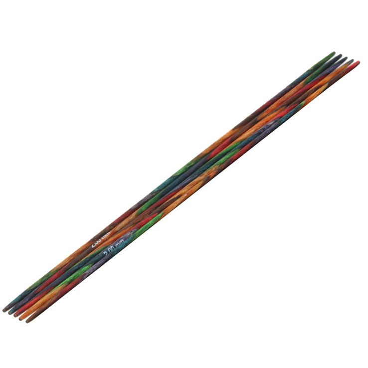 Lana Grossa Aghi da calza design-legno Multicolor mis. 2,0/15cm