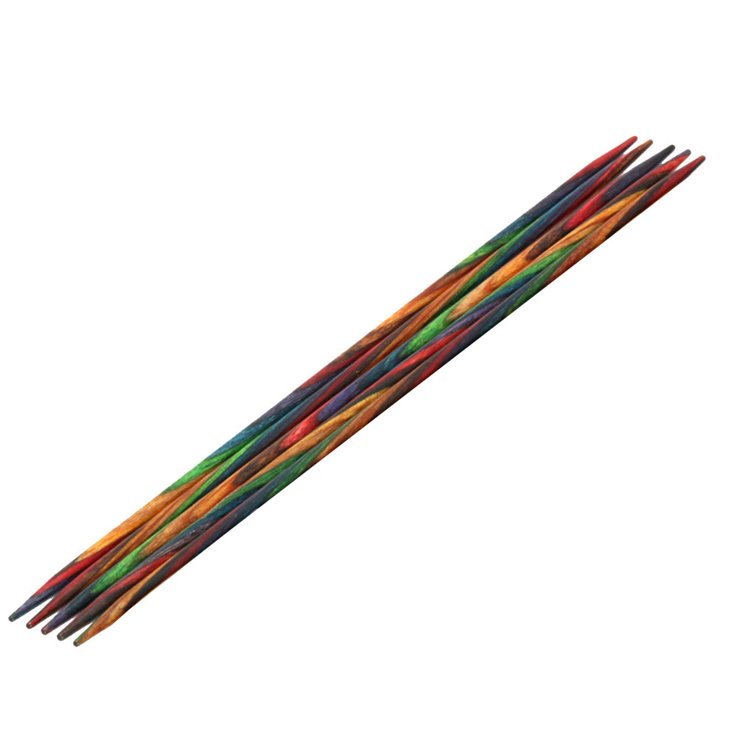Lana Grossa Aghi da calza design-legno Multicolor mis. 3,25/15cm