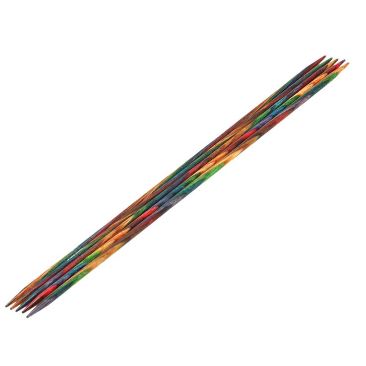 Lana Grossa Aghi da calza design-legno Multicolor mis. 3,75/20cm