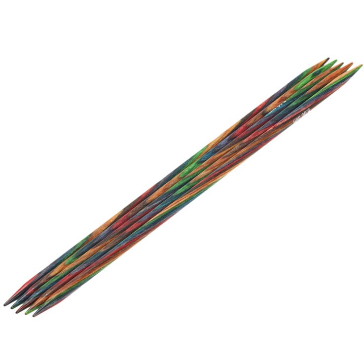 Lana Grossa Aghi da calza design-legno Multicolor mis. 5,0/20cm