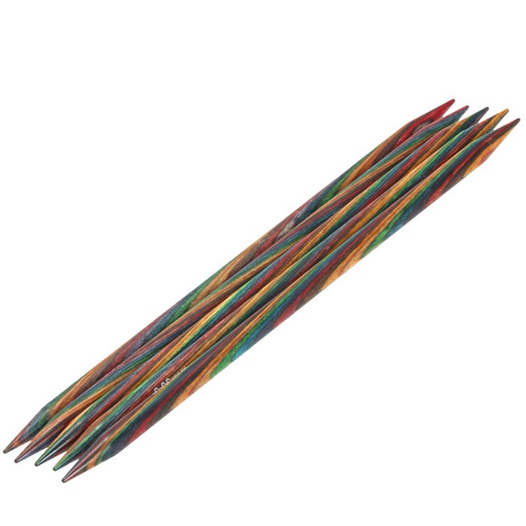 Lana Grossa Aghi da calza design-legno Multicolor mis. 8,0/20cm