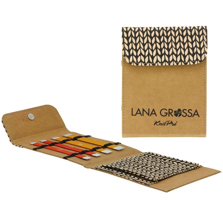 Lana Grossa Assortimento d’aghi da calza Aluminium Rainbow 15 cm (marrone)