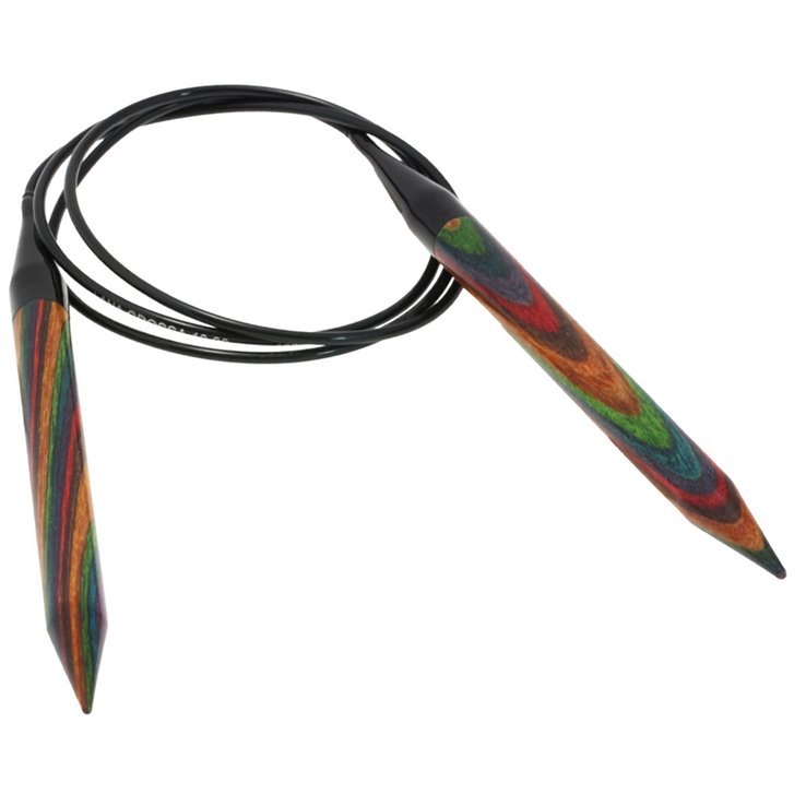 Lana Grossa Ago circolare da maglia design-legno Multicolor mis. 10,0/100cm