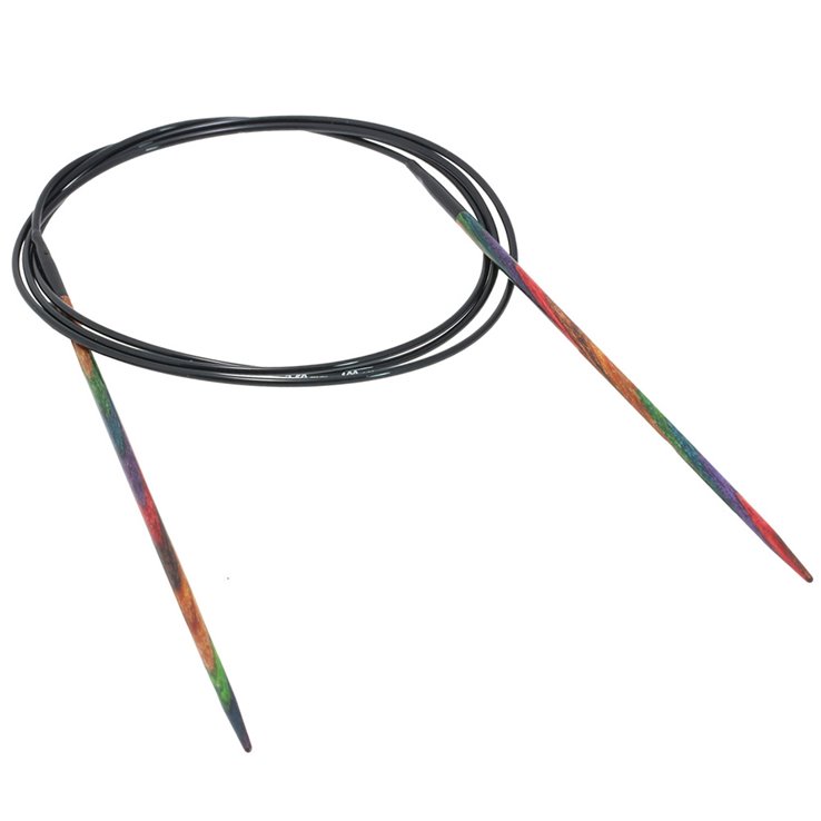 Lana Grossa Ago circolare da maglia design-legno Multicolor mis.  2,5/100cm