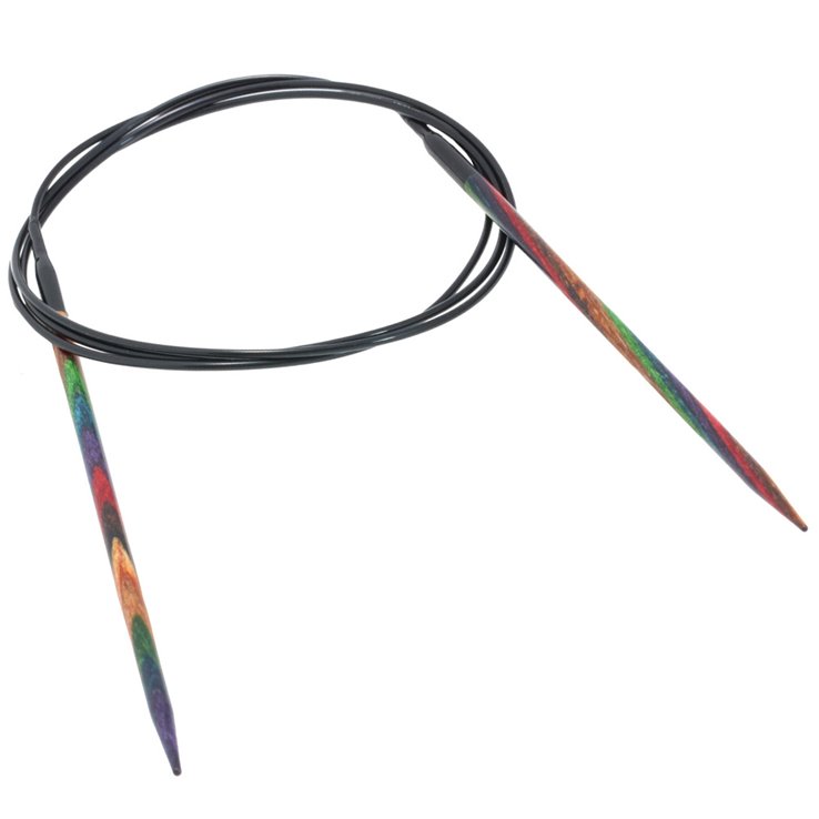 Lana Grossa Ago circolare da maglia design-legno Multicolor mis. 3,25/100cm