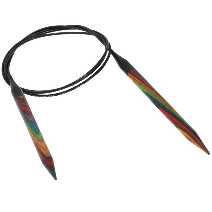 Lana Grossa Ago circolare da maglia design-legno Multicolor mis.  7,0/100cm