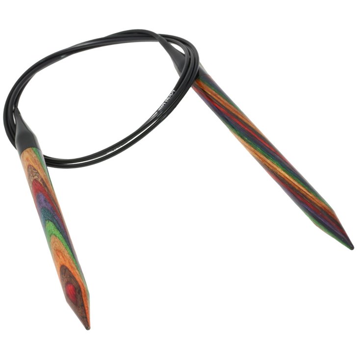 Lana Grossa Ago circolare da maglia design-legno Multicolor mis.  8,0/100cm