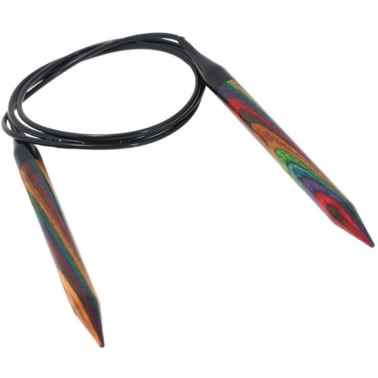 Lana Grossa Ago circolare da maglia design-legno Multicolor mis. 9,0/100cm