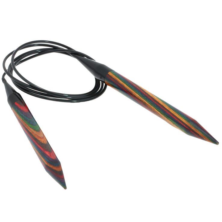 Lana Grossa Ago circolare da maglia design-legno Multicolor mis.  12,0/120cm