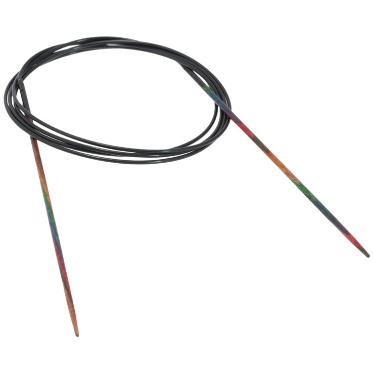 Lana Grossa Ago circolare da maglia design-legno Multicolor mis.  2,0/120cm