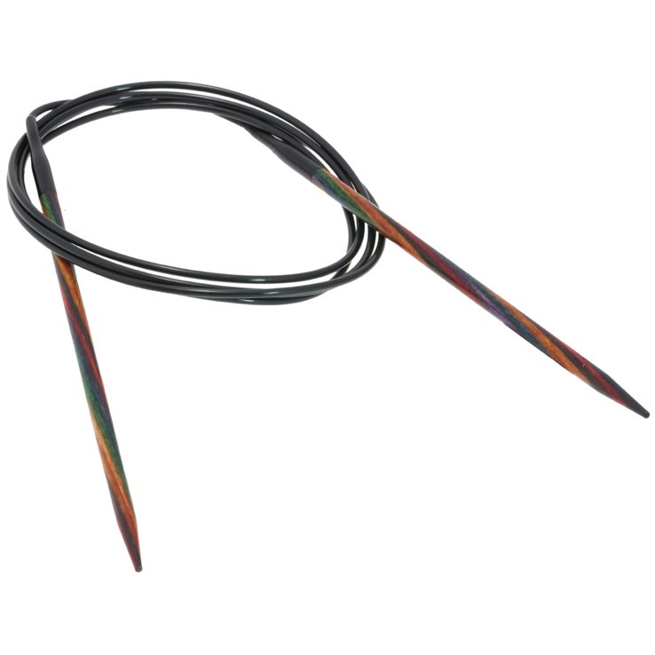 Lana Grossa Ago circolare da maglia design-legno Multicolor mis.  4,0/120cm