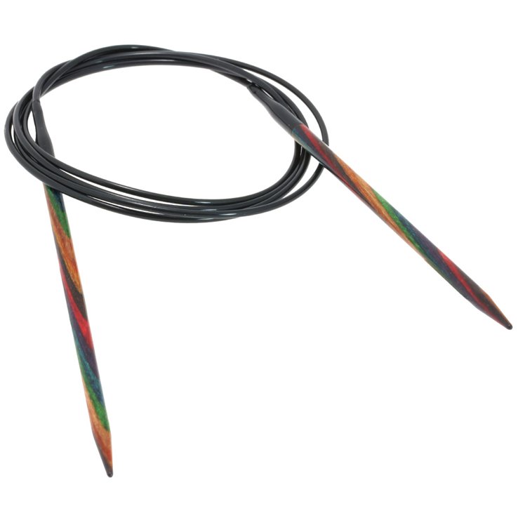 Lana Grossa Ago circolare da maglia design-legno Multicolor mis. 4,5/120cm