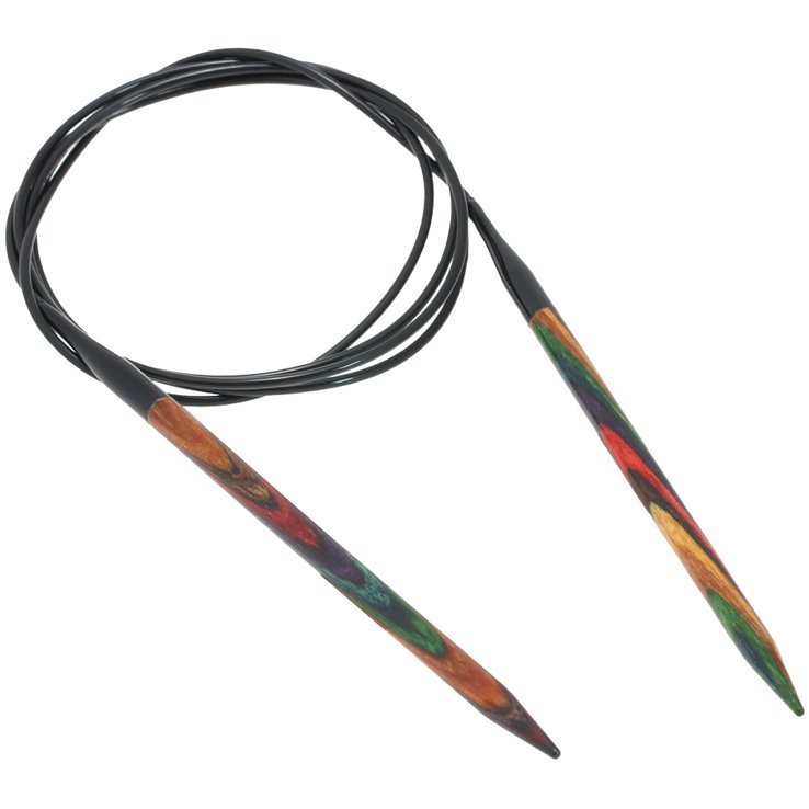 Lana Grossa Ago circolare da maglia design-legno Multicolor mis. 5,5/120cm