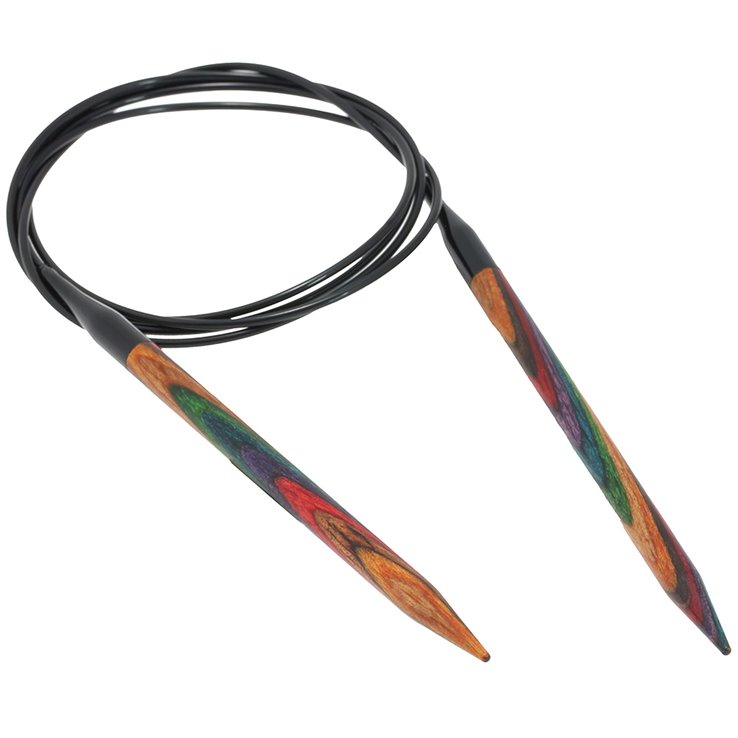 Lana Grossa Ago circolare da maglia design-legno Multicolor mis. 6,5/120cm