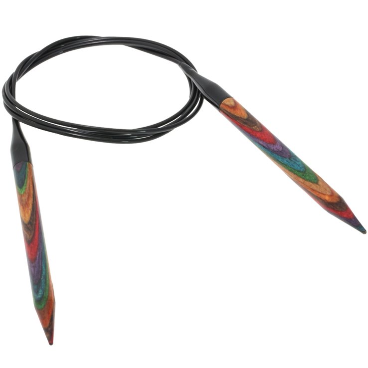Lana Grossa Ago circolare da maglia design-legno Multicolor mis.  7,0/120cm
